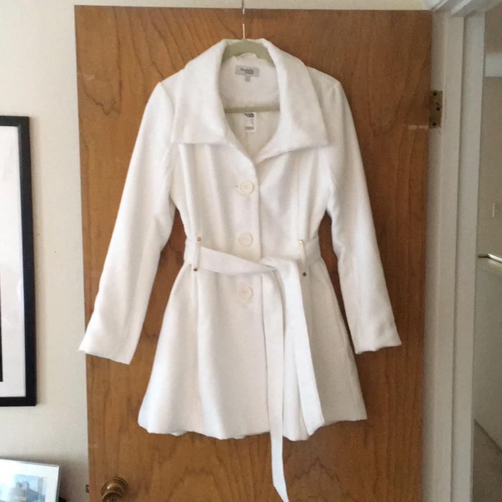 Charlotte Russe Wool Blend Winter White Coat Size